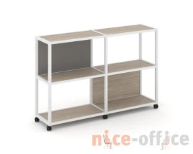 Стеллаж 3 уровня 2 секции VR.LT-STK-312.08 1570x400x1046 Шелф Мобайл / Shelf Mobile images