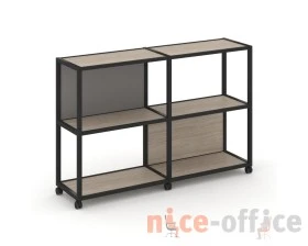 Стеллаж 3 уровня 2 секции VR.LT-STK-312.08 1570x400x1046 Шелф Мобайл / Shelf Mobile images