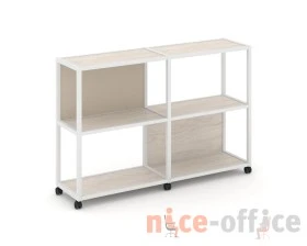 Стеллаж 3 уровня 2 секции VR.LT-STK-312.08 1570x400x1046 Шелф Мобайл / Shelf Mobile images