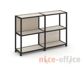 Стеллаж 3 уровня 2 секции VR.LT-STK-312.08 1570x400x1046 Шелф Мобайл / Shelf Mobile images