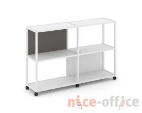 Стеллаж 3 уровня 2 секции VR.LT-STK-312.08 1570x400x1046 Шелф Мобайл / Shelf Mobile images