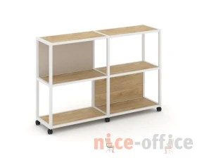 Стеллаж 3 уровня 2 секции VR.LT-STK-312.08 1570x400x1046 Шелф Мобайл / Shelf Mobile images