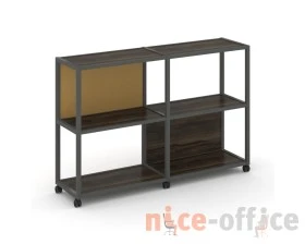 Стеллаж 3 уровня 2 секции VR.LT-STK-312.08 1570x400x1046 Шелф Мобайл / Shelf Mobile images