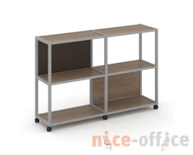Стеллаж 3 уровня 2 секции VR.LT-STK-312.08 1570x400x1046 Шелф Мобайл / Shelf Mobile images