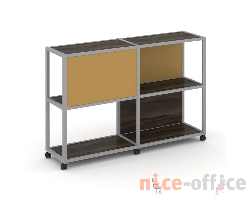 Стеллаж 3 уровня 2 секции VR.LT-STK-313.08 1570x400x1046 Шелф Мобайл / Shelf Mobile