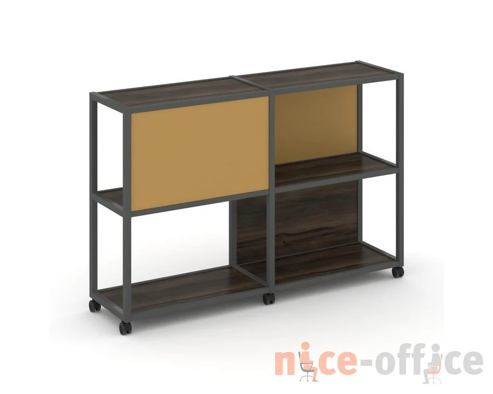 Стеллаж 3 уровня 2 секции VR.LT-STK-313.08 1570x400x1046 Шелф Мобайл / Shelf Mobile