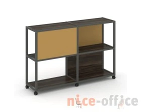 Стеллаж 3 уровня 2 секции VR.LT-STK-313.08 1570x400x1046 Шелф Мобайл / Shelf Mobile images