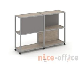 Стеллаж 3 уровня 2 секции VR.LT-STK-313.08 1570x400x1046 Шелф Мобайл / Shelf Mobile images