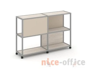 Стеллаж 3 уровня 2 секции VR.LT-STK-313.08 1570x400x1046 Шелф Мобайл / Shelf Mobile images