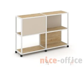 Стеллаж 3 уровня 2 секции VR.LT-STK-313.08 1570x400x1046 Шелф Мобайл / Shelf Mobile images