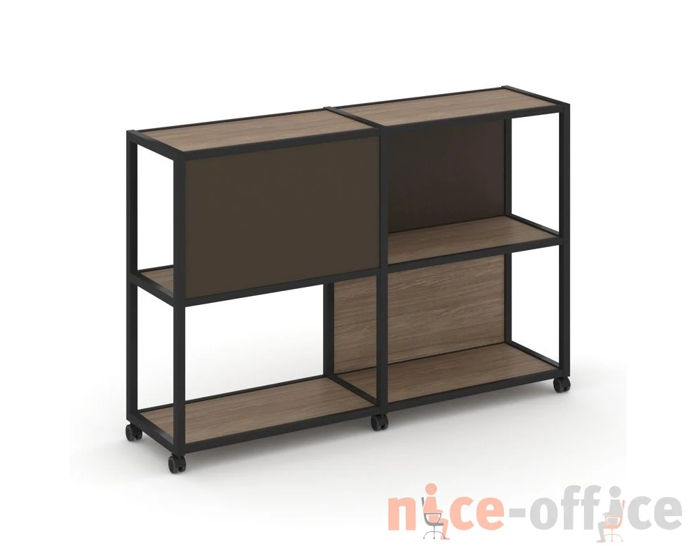 Стеллаж 3 уровня 2 секции VR.LT-STK-313.08 1570x400x1046 Шелф Мобайл / Shelf Mobile