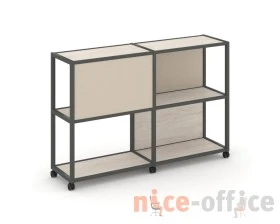 Стеллаж 3 уровня 2 секции VR.LT-STK-313.08 1570x400x1046 Шелф Мобайл / Shelf Mobile images
