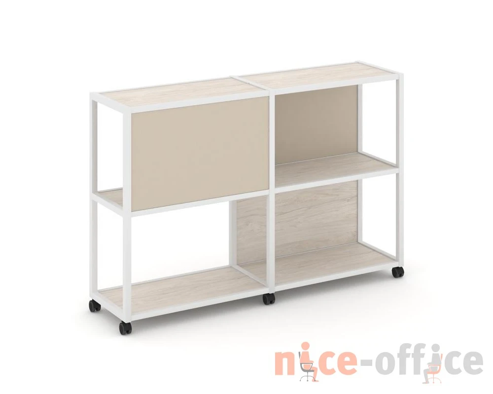 Стеллаж 3 уровня 2 секции VR.LT-STK-313.08 1570x400x1046 Шелф Мобайл / Shelf Mobile
