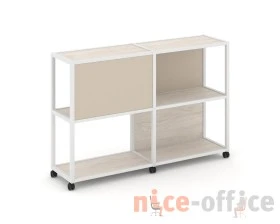 Стеллаж 3 уровня 2 секции VR.LT-STK-313.08 1570x400x1046 Шелф Мобайл / Shelf Mobile images