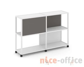 Стеллаж 3 уровня 2 секции VR.LT-STK-313.08 1570x400x1046 Шелф Мобайл / Shelf Mobile images