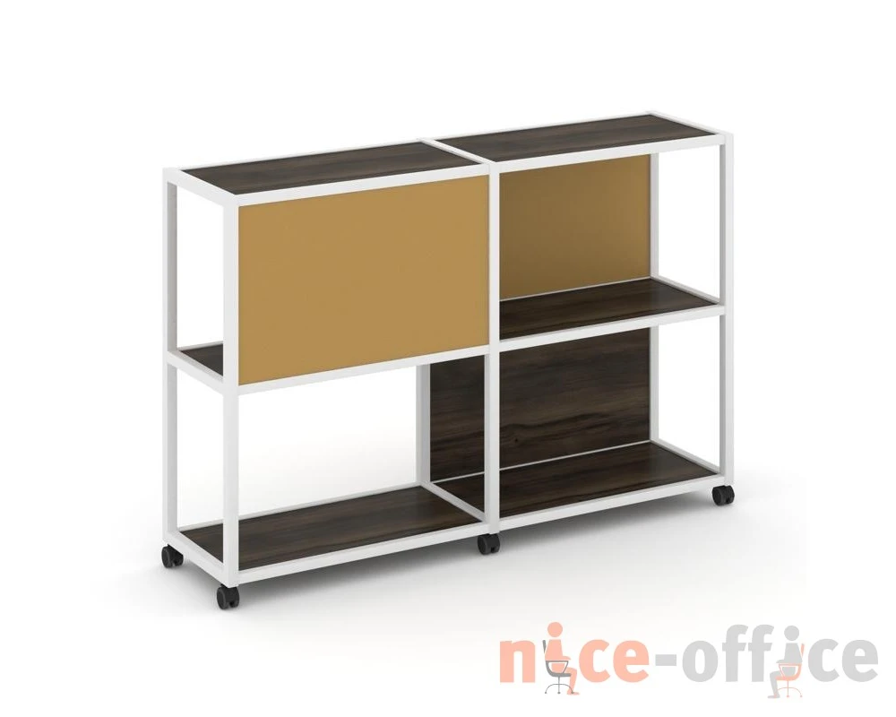 Стеллаж 3 уровня 2 секции VR.LT-STK-313.08 1570x400x1046 Шелф Мобайл / Shelf Mobile