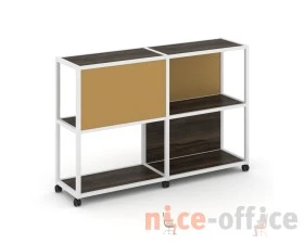 Стеллаж 3 уровня 2 секции VR.LT-STK-313.08 1570x400x1046 Шелф Мобайл / Shelf Mobile images