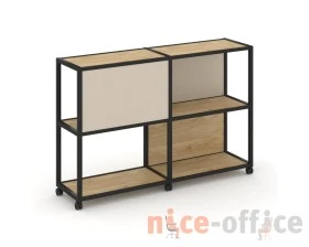 Стеллаж 3 уровня 2 секции VR.LT-STK-313.08 1570x400x1046 Шелф Мобайл / Shelf Mobile images