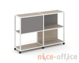 Стеллаж 3 уровня 2 секции VR.LT-STK-313.08 1570x400x1046 Шелф Мобайл / Shelf Mobile images