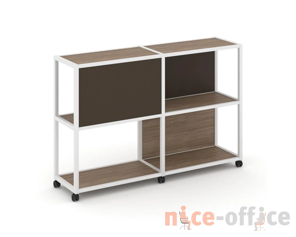 Стеллаж 3 уровня 2 секции VR.LT-STK-313.08 1570x400x1046 Шелф Мобайл / Shelf Mobile