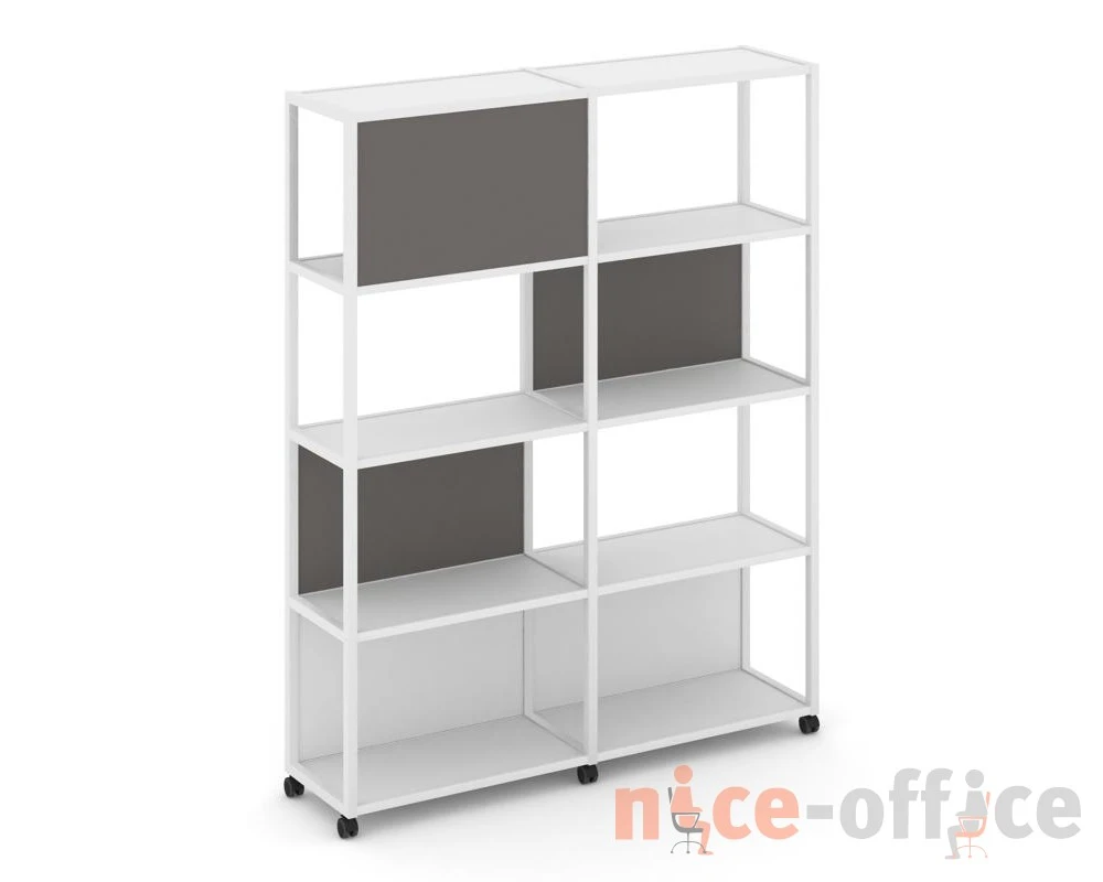 Стеллаж 5 уровней 2 секции VR.LT-STK-514.12 2370x400x2000 Шелф Мобайл / Shelf Mobile