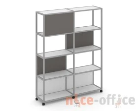 Стеллаж 5 уровней 2 секции VR.LT-STK-514.12 2370x400x2000 Шелф Мобайл / Shelf Mobile images