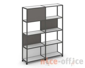 Стеллаж 5 уровней 2 секции VR.LT-STK-514.12 2370x400x2000 Шелф Мобайл / Shelf Mobile images