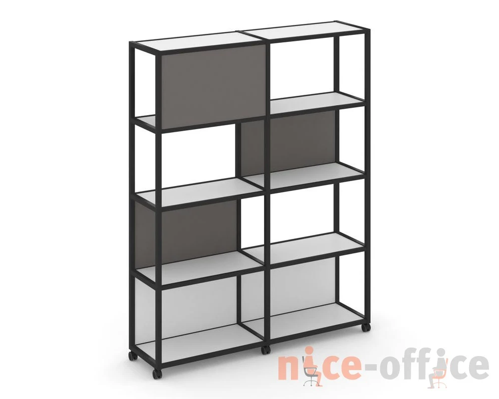 Стеллаж 5 уровней 2 секции VR.LT-STK-514.12 2370x400x2000 Шелф Мобайл / Shelf Mobile