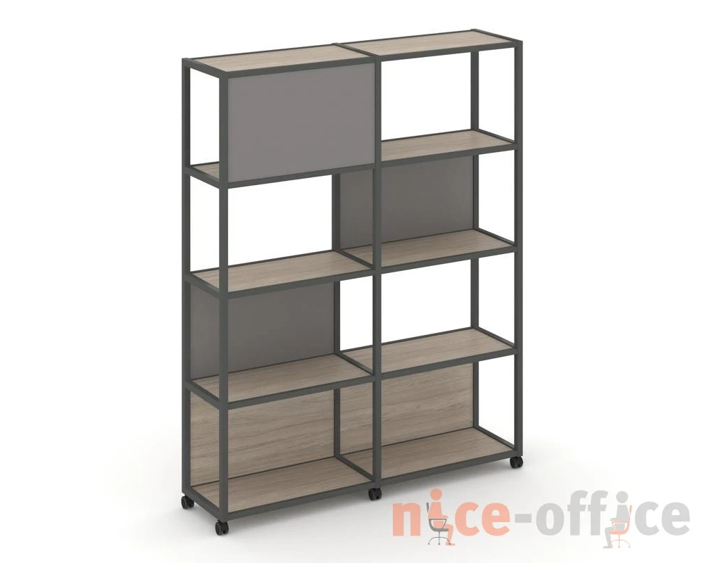 Стеллаж 5 уровней 2 секции VR.LT-STK-514.12 2370x400x2000 Шелф Мобайл / Shelf Mobile