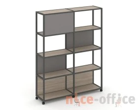Стеллаж 5 уровней 2 секции VR.LT-STK-514.12 2370x400x2000 Шелф Мобайл / Shelf Mobile images