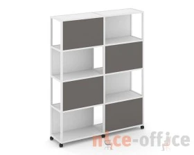 Стеллаж 5 уровней 2 секции VR.LT-STK-516.12 2370x400x2000 Шелф Мобайл / Shelf Mobile images