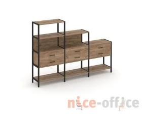 Трехсекционный стеллаж четырех/трех/двухярусный с ящиками 2730х400х1613 Шелф Систем / Shelf System images