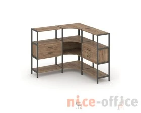 Трехсекционный угловой стеллаж трехярусный с ящиками 1590х1590х1246 Шелф Систем / Shelf System images