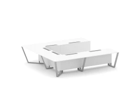 Стол переговорный П-образный ЛДСП/краш. металл 3200x3200x750 Стил Мит / Steel Meet images