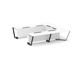 Стол переговорный П-образный ЛДСП/краш. металл 3200x3200x750 Стил Мит / Steel Meet images