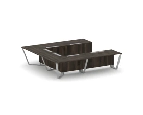 Стол переговорный П-образный ЛДСП/краш. металл 3200x3200x750 Стил Мит / Steel Meet images