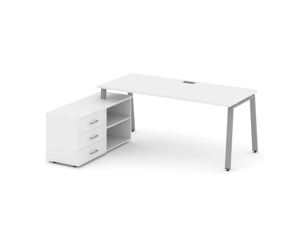 Стол письменный с греденцией левой на А-образном каркасе 1780x1480x750 Стайл Проджект Директ / Style Project Direct