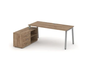 Стол письменный с греденцией левой на А-образном каркасе 1780x1480x750 Стайл Проджект Директ / Style Project Direct images