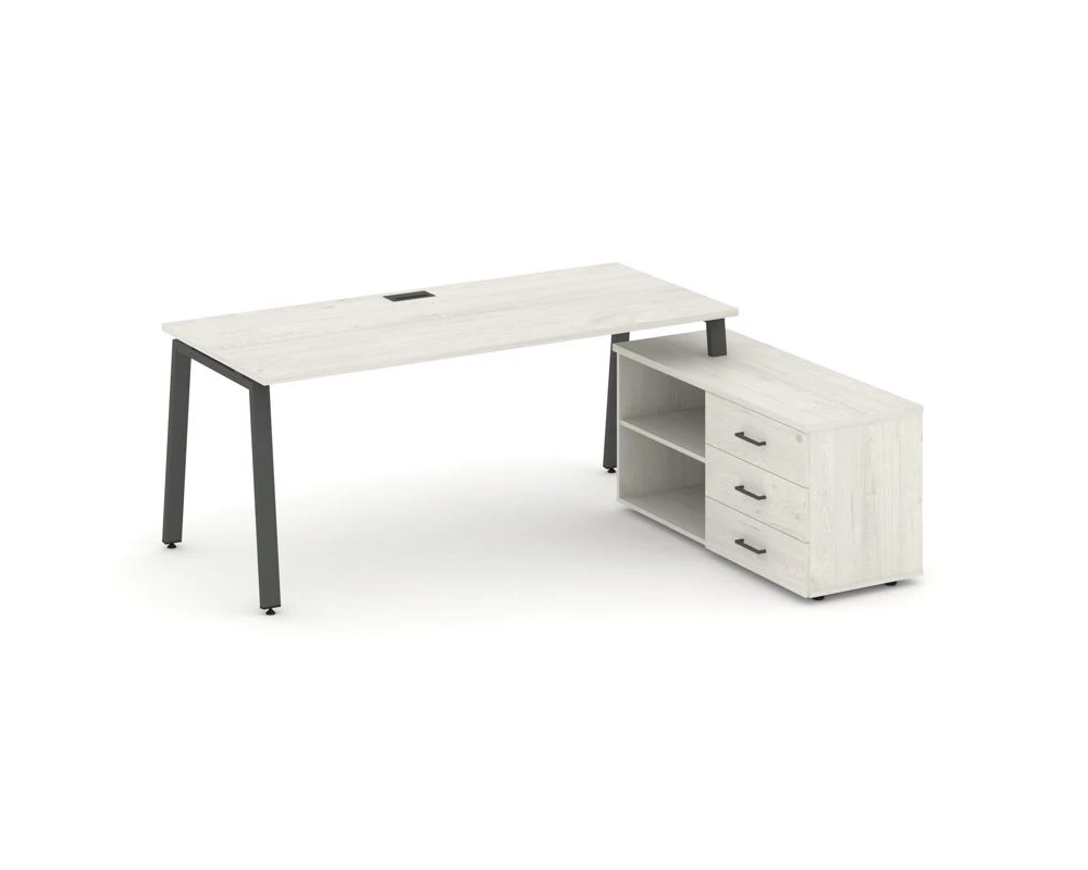 Стол письменный с греденцией правой на А-образном каркасе 1780x1480x750 Стайл Проджект Директ / Style Project Direct