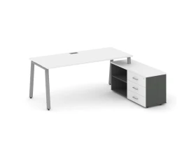 Стол письменный с греденцией правой на А-образном каркасе 1780x1480x750 Стайл Проджект Директ / Style Project Direct images