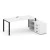 Белый/Металл черный/Черная заглушка