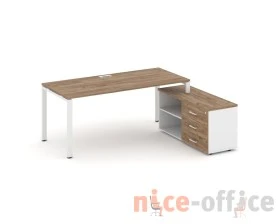 Стол письменный с греденцией правой на П-образном каркасе 2180x1580x750 Стайл Проджект Директ / Style Project Direct images