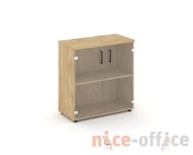 Шкаф низкий широкий прозр. стекло 796x400x833 Стайл Проджект / Style Project images