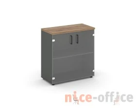 Шкаф низкий широкий прозр. стекло 796x400x833 Стайл Проджект / Style Project images