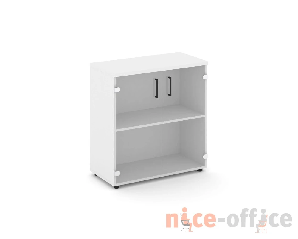 Шкаф низкий широкий прозр. стекло 796x400x833 Стайл Проджект / Style Project