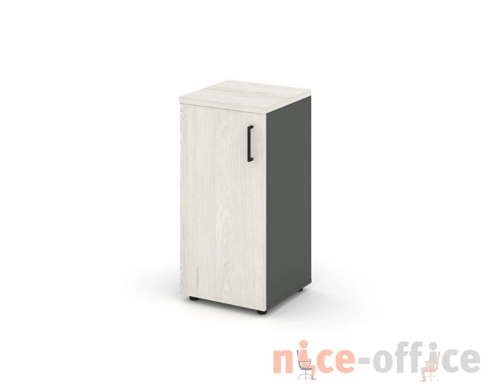 Шкаф низкий узкий левый закрытый 400x400x833 зад. стенка HDF Стайл Проджект / Style Project