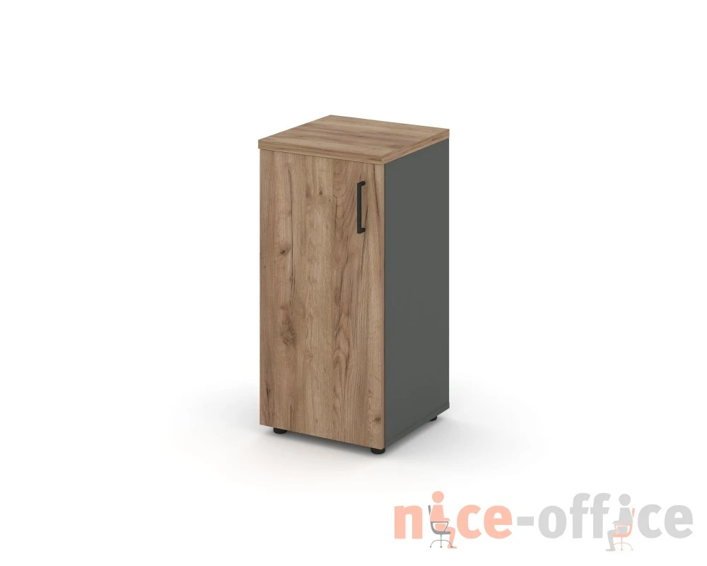 Шкаф низкий узкий левый закрытый 400x400x833 зад. стенка HDF Стайл Проджект / Style Project