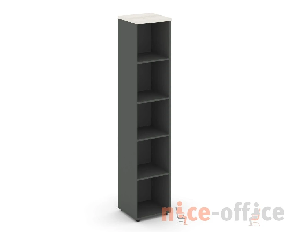 Стеллаж высокий узкий 400x400x1982 зад. стенка HDF Стайл Проджект / Style Project