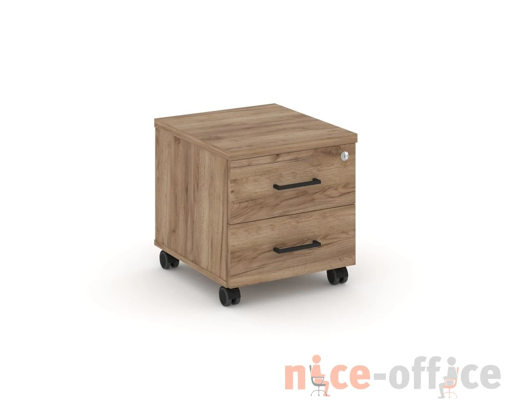 Тумба мобильная 2 ящ. Стандартные колеса 416x460x437 Стайл Проджект / Style Project