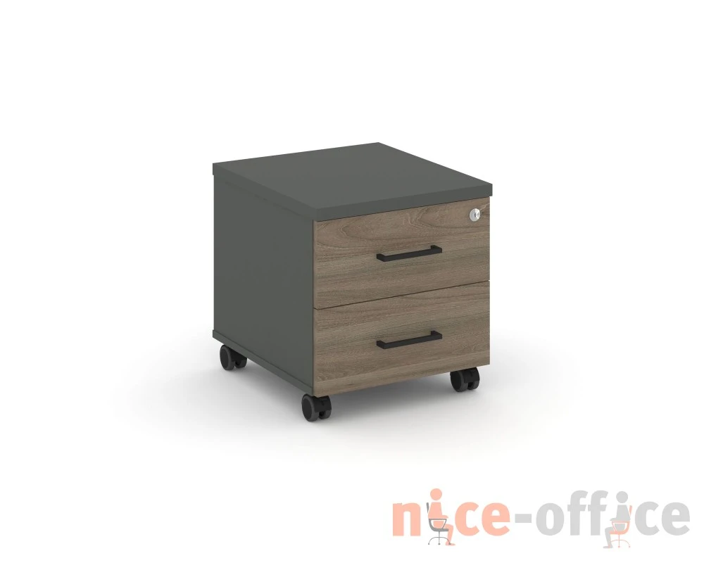 Тумба мобильная 2 ящ. Стандартные колеса 416x460x437 Стайл Проджект / Style Project